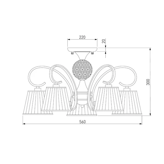 Люстра EUROSVET Tessa 60088/5