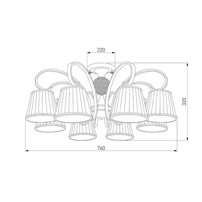 Люстра EUROSVET Tessa 60088/8