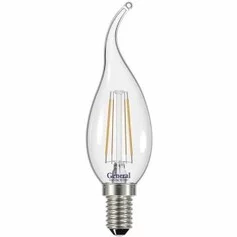 General свеча на ветру E14 8W 4500K 4K 35x118 филамент (нитевидная), прозр. 649987