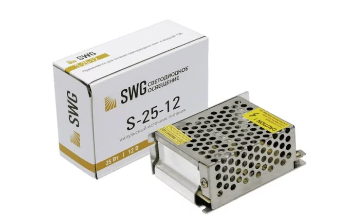 Блок питания SWG S-25-12 25 W 12V IP20 78x48x21