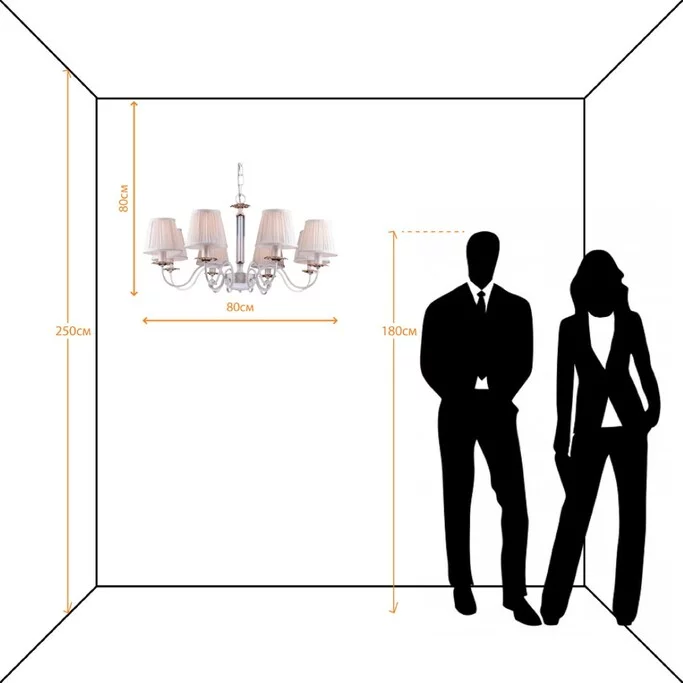 Люстра ARTE FELICITA A2065LM-8WG