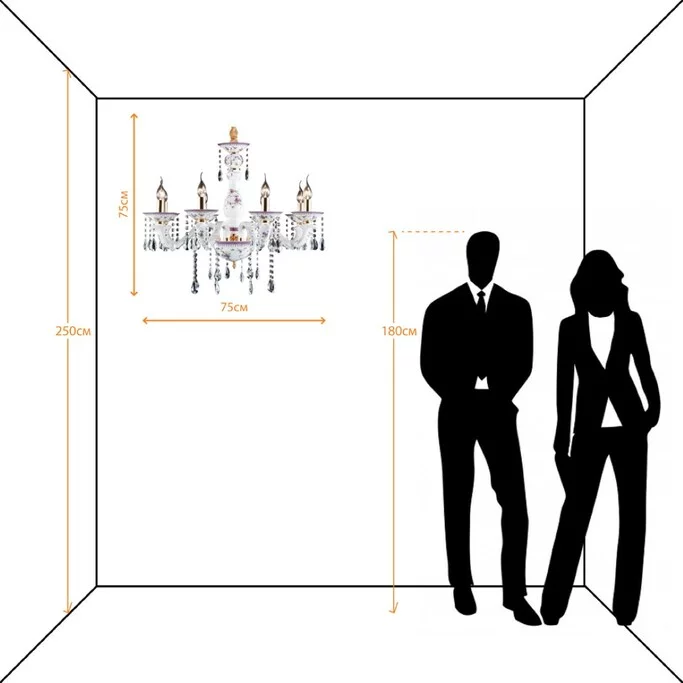 Люстра ARTE CONTESSA A6613LM-8GO