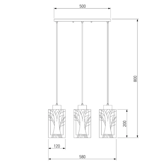 Подвес ЕВРОСВЕТ Сантос 50001/3
