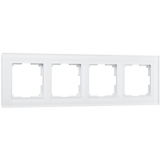 Werkel W0041105  Рамка на 4 поста Favorit (белый матовый,стекло)