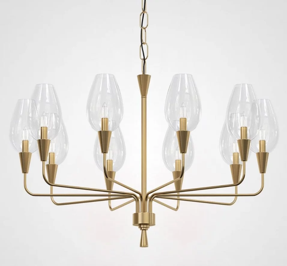 Подвесная Дизайнерская Люстра Viola 10 Прозрачный By Imperiumloft