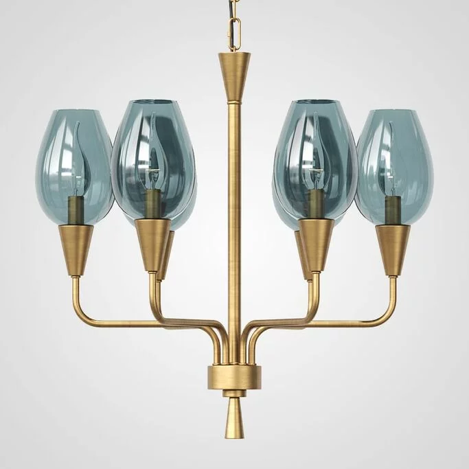 Подвесная Дизайнерская Люстра Viola 6 Синий By Imperiumloft