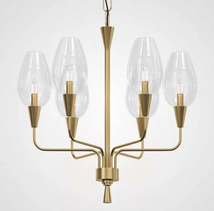 Подвесная Дизайнерская Люстра Viola 6 Прозрачный By Imperiumloft