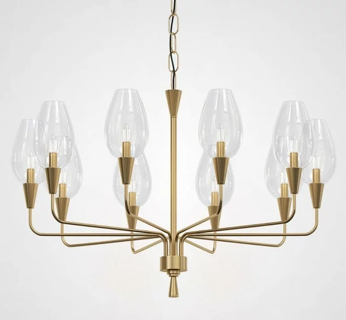 Подвесная Дизайнерская Люстра Viola 10 Прозрачный By Imperiumloft