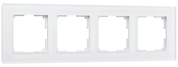Werkel W0041105  Рамка на 4 поста Favorit (белый матовый,стекло)