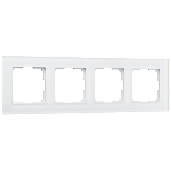 Werkel W0041105  Рамка на 4 поста Favorit (белый матовый,стекло)