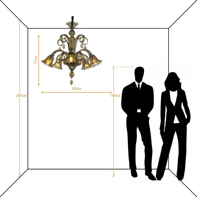 Люстра ARTE CORNO A8070LM-5CC