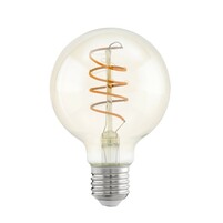 EGLO Лампа светодиодная филаментная "Спираль" G80, 4W (E27), L120, 2200K, 260lm, янтарь