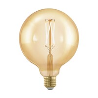 EGLO Лампа светодиодная филаментная диммируемая G125, 4W (E27), 1700K, 320lm, золотая