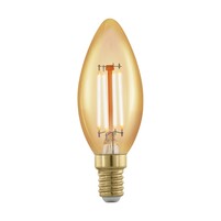 EGLO Лампа светодиодная филаментная диммируемая "Свеча", 4W (E14), 1700K, 320lm, золотая