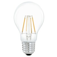 EGLO Лампа светодиодная филаментная A60, 4W (Е27), 2700K, 350lm, прозрачный