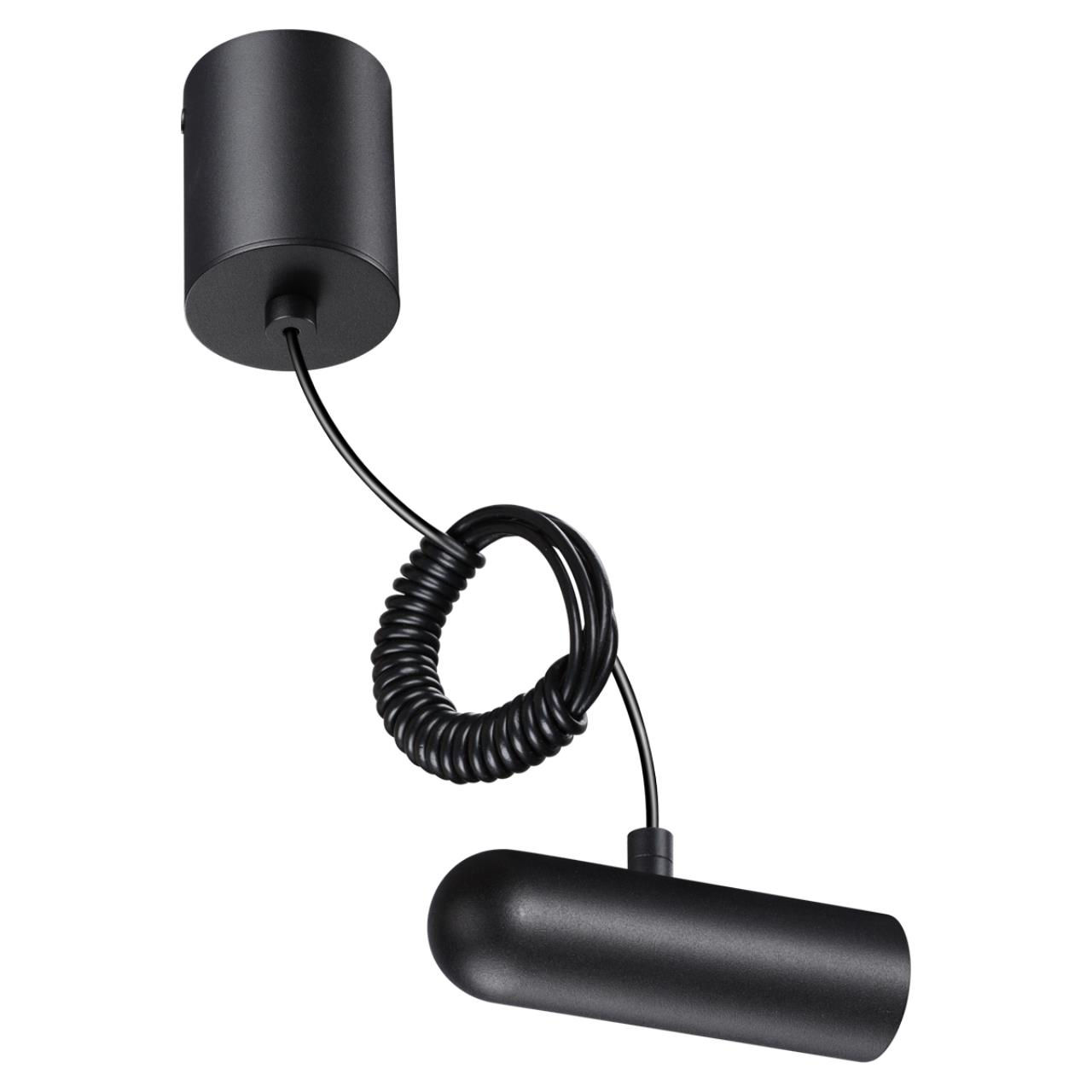 NOVOTECH 359385 KONST NT24 черный База накладная для ввода питания с заглушкой и проводом-подвесом (