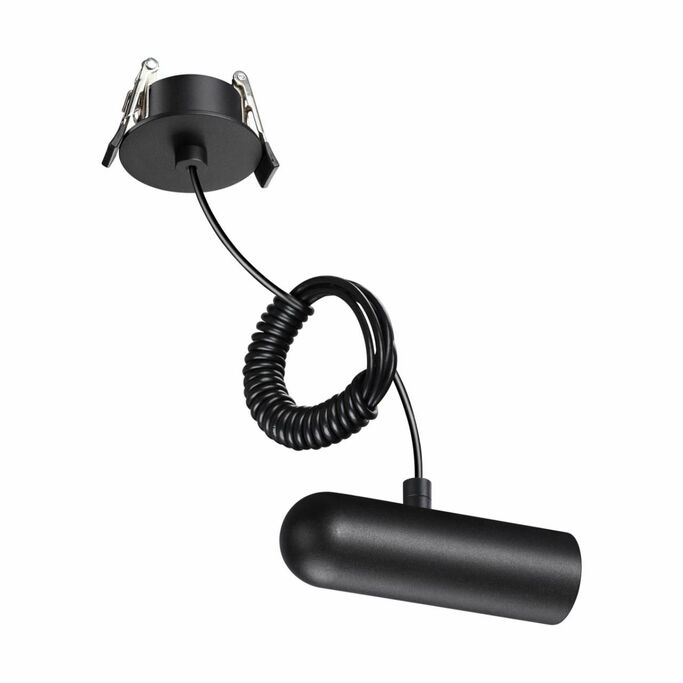 NOVOTECH 359384 KONST NT24 черный База встраиваемая для ввода питания с заглушкой и проводом-подвесо