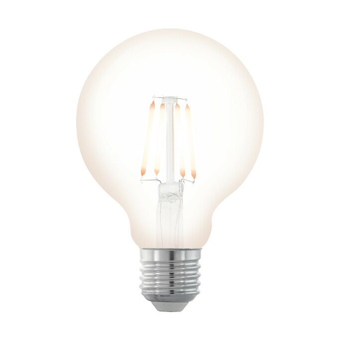 EGLO Лампа светодиодная филаментная диммируемая "Северное сияние" G80, 4W (E27), 2200K, 390lm, прозр