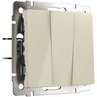 Werkel W1130003  Выключатель трехклавишный (слоновая кость)