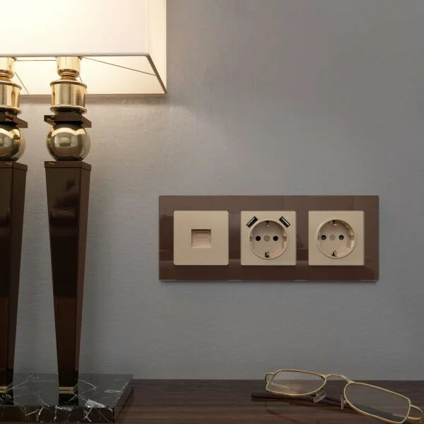 Werkel W1179511  Накладка для розетки USB (шампань)