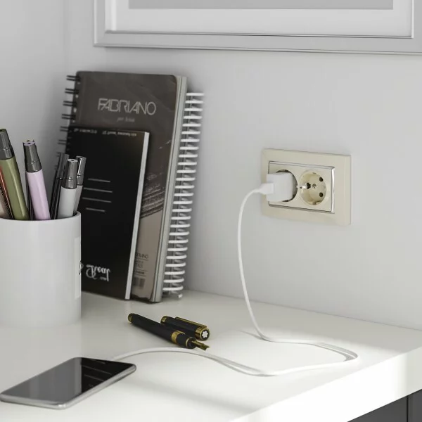 Werkel W1172003  Розетка двойная с заземлением (слоновая кость)