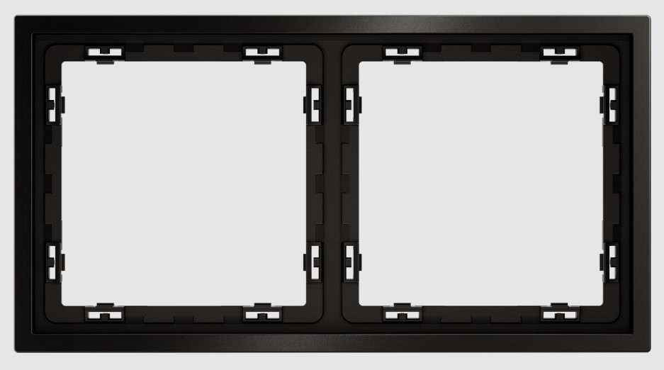 Voltum Рамка металлическая на 2 поста, S70 Metal (антрацит) VLSM120212