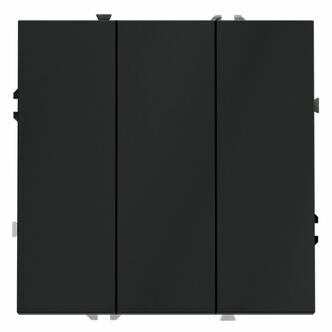 Выключатель встраиваемый VOLTUM S70 трехклавишный 10А, (графит) VLS030107