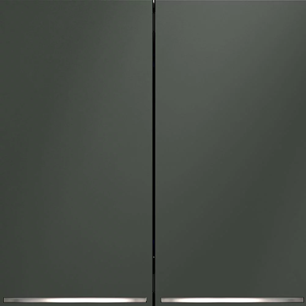 Выключатель встраиваемый VOLTUM S70 двухклавишный с подсветкой 10А, (титан) VLS020206