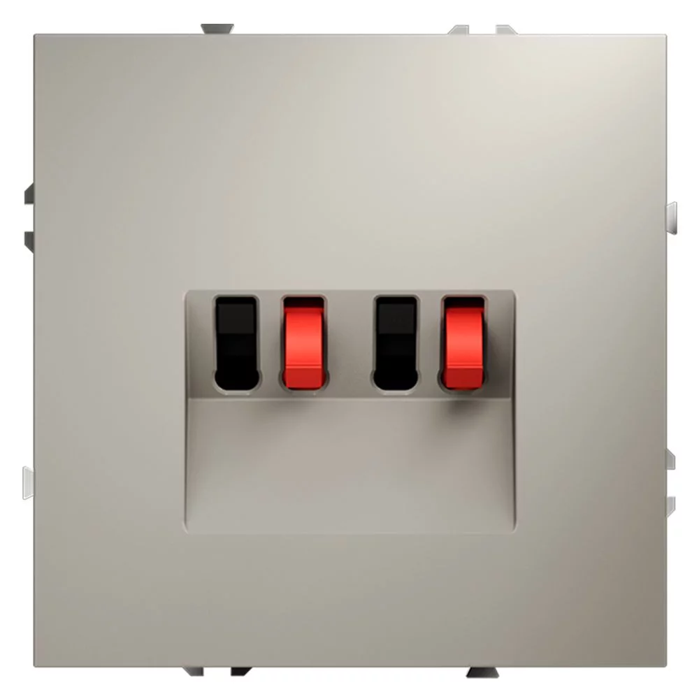 Розетка акустическая встраиваемая VOLTUM S70 4-местная, (кашемир) VLS060303