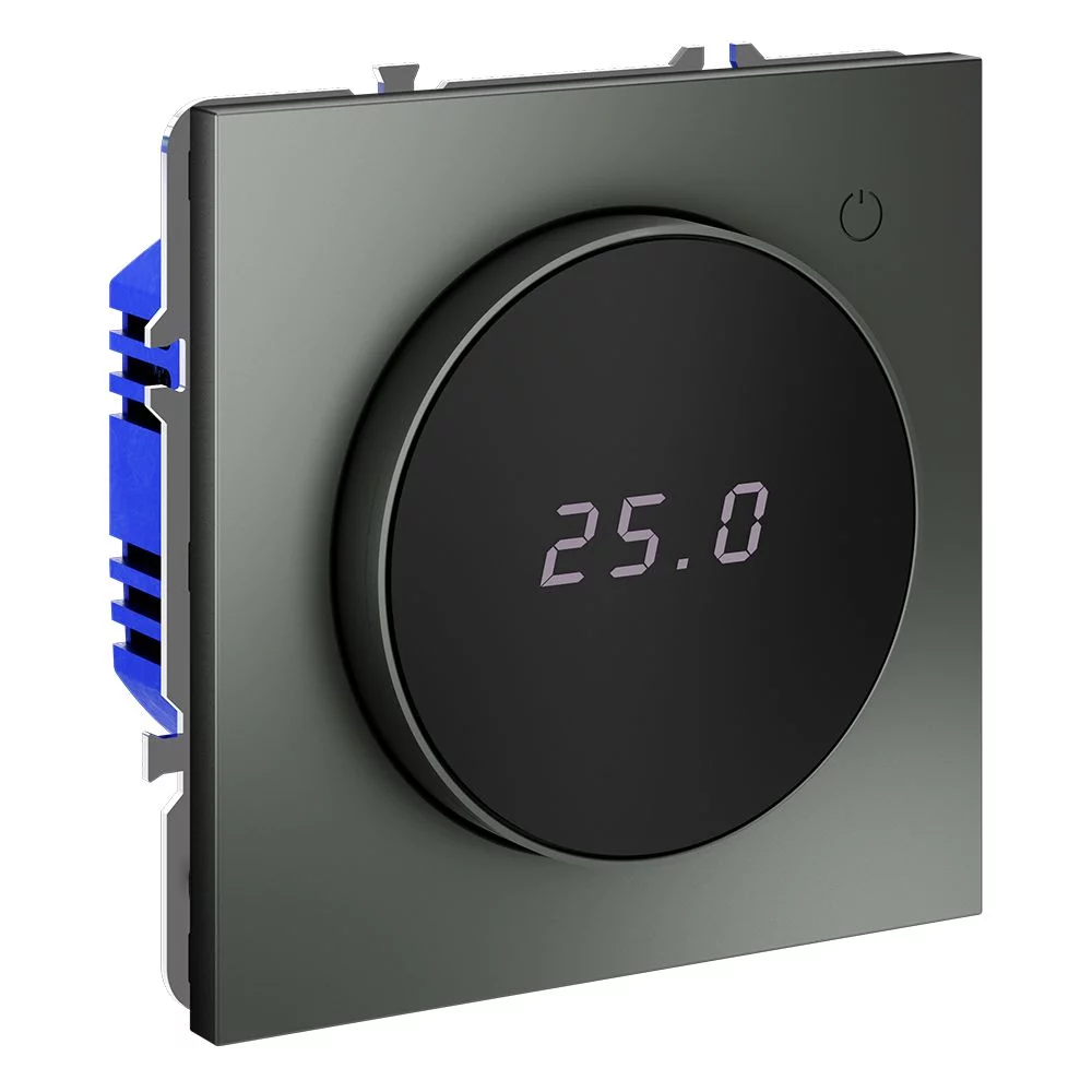 Терморегулятор электронный VOLTUM S70 с индикацией и датчиком, для теплого пола, (титан) VLS070106