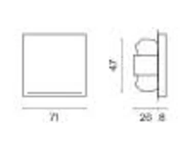 Выключатель встраиваемый VOLTUM S70 одноклавишный с подсветкой 10А, (белый матовый) ЭУИ VLS010202