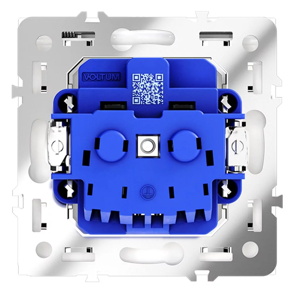 Розетка встр. VOLTUM S70 с заземлением, защитными шторками и крышкой 16А, (кашемир) VLS040303