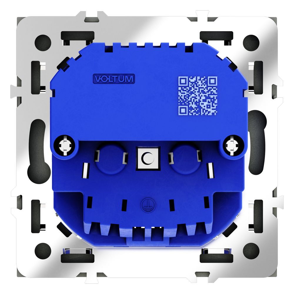 Розетка встр. VOLTUM S70 с заземлением и защитными шторками, 16А, с USB, A+A, (графит) VLS040407