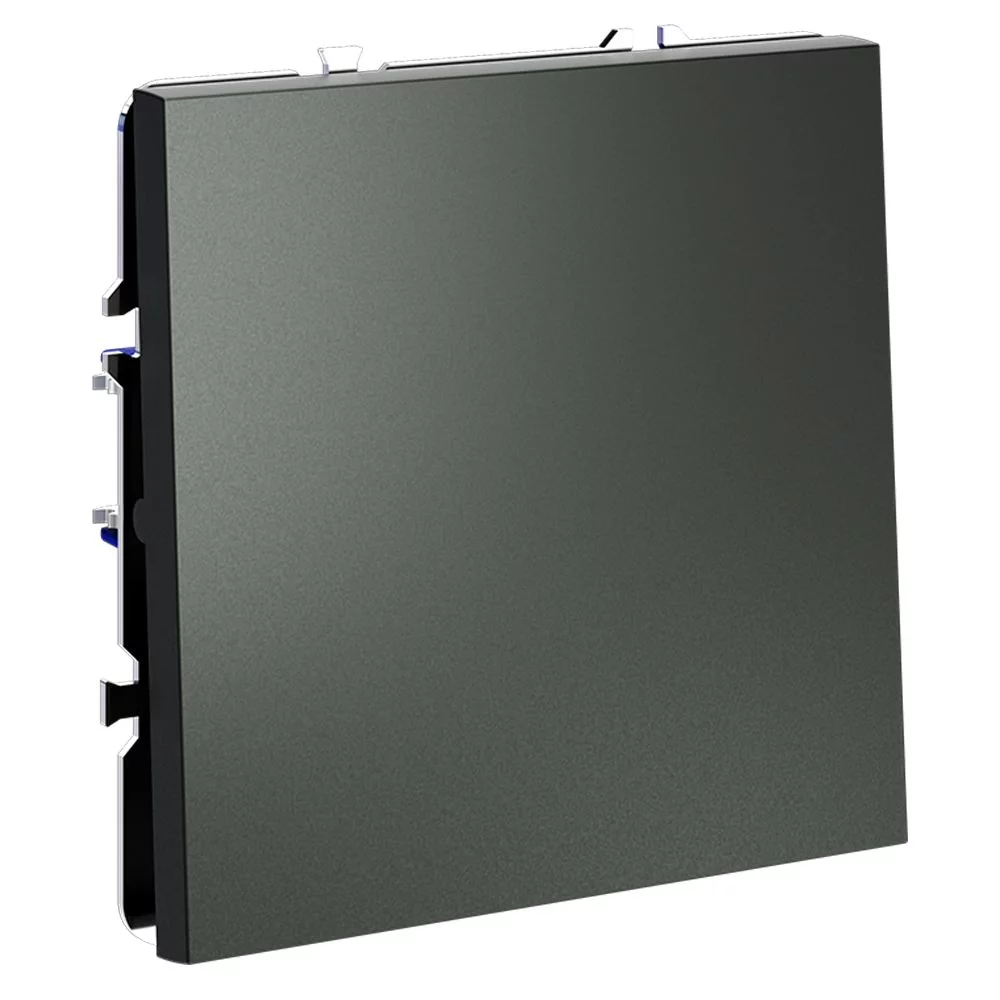 Проходной переключатель встраиваемый VOLTUM S70 одноклавишный 10А, (титан) VLS010306