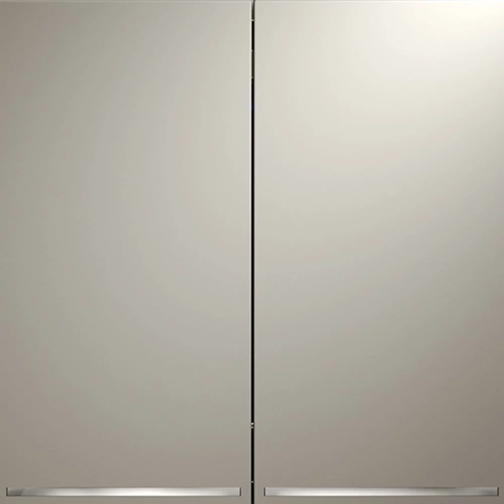 Выключатель встраиваемый VOLTUM S70 двухклавишный с подсветкой 10А, (кашемир) VLS020203