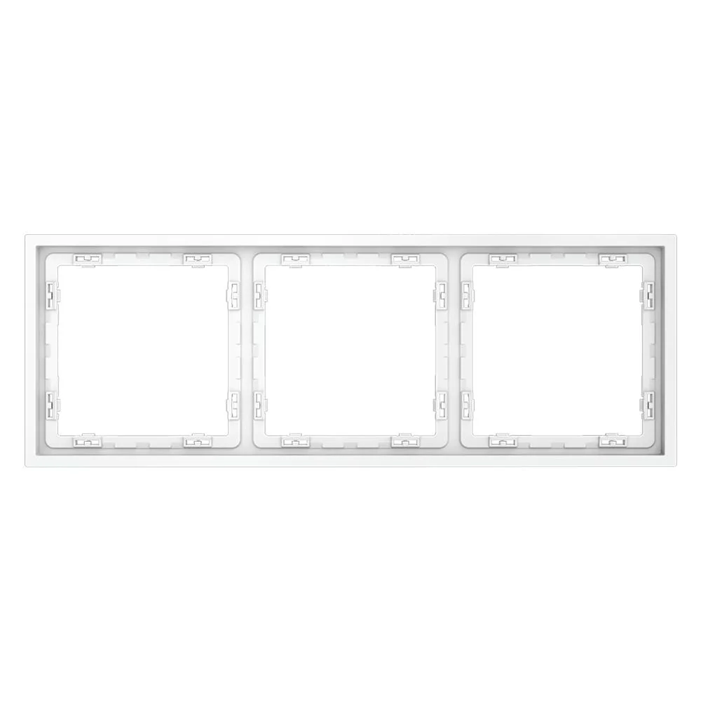 Рамка пластиковая VOLTUM S70 на 3 поста, (белый матовый) VLS100302