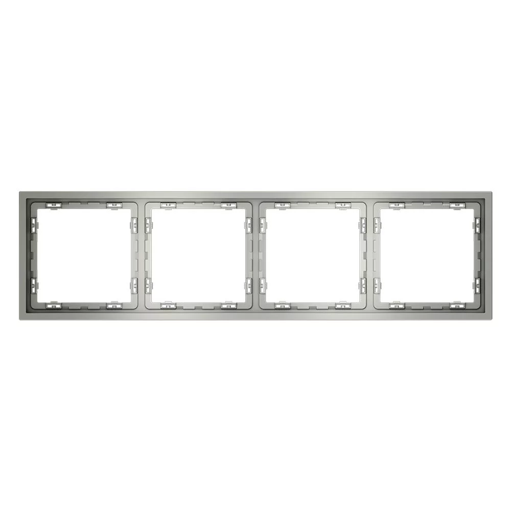 Рамка пластиковая VOLTUM S70 на 4 поста, (сталь) VLS100405