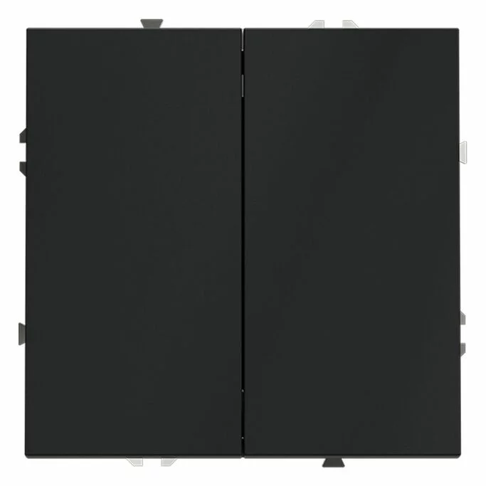 Выключатель с самовозвратом встраиваемый VOLTUM S70 двухклавишный 10А, (графит) VLS020607