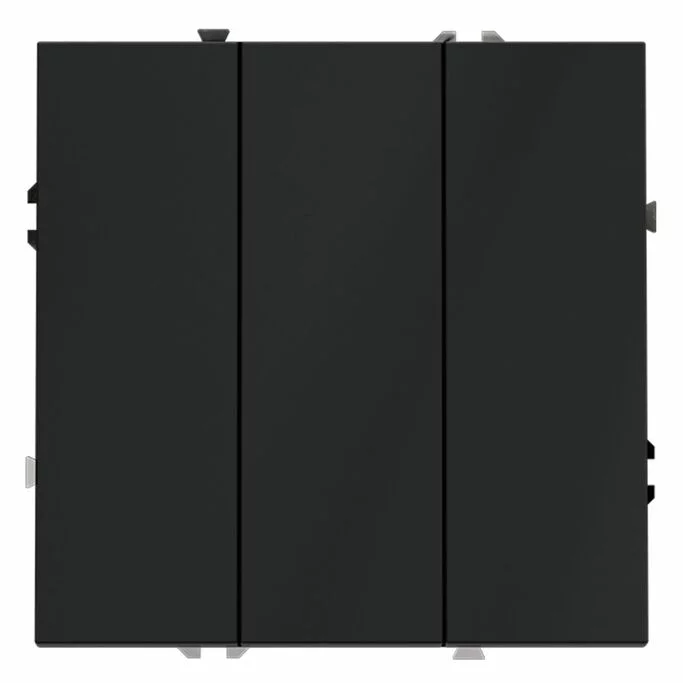 Выключатель встраиваемый VOLTUM S70 трехклавишный 10А, (графит) VLS030107