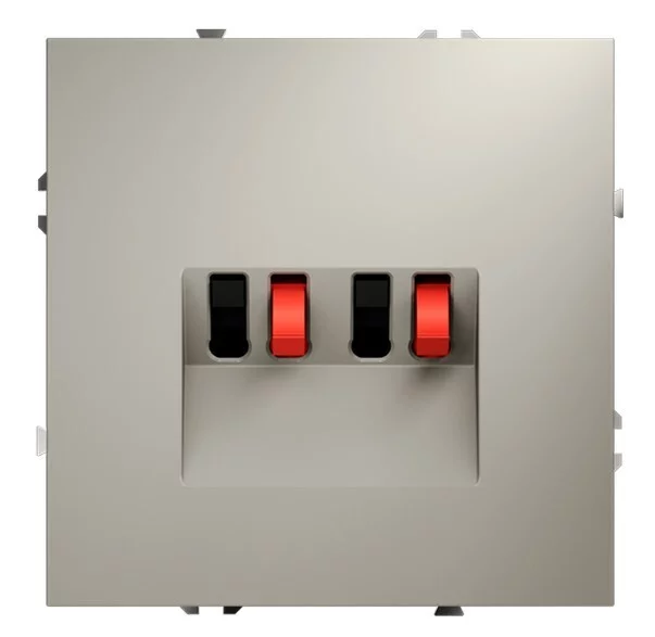 Розетка акустическая встраиваемая VOLTUM S70 4-местная, (кашемир) VLS060303