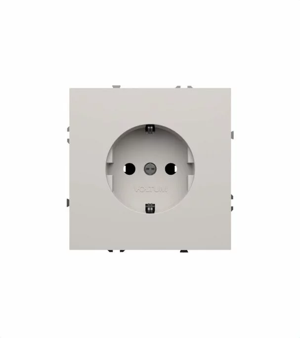 Розетка встраиваемая VOLTUM S70 с заземлением 16А, (белый матовый) VLS040102