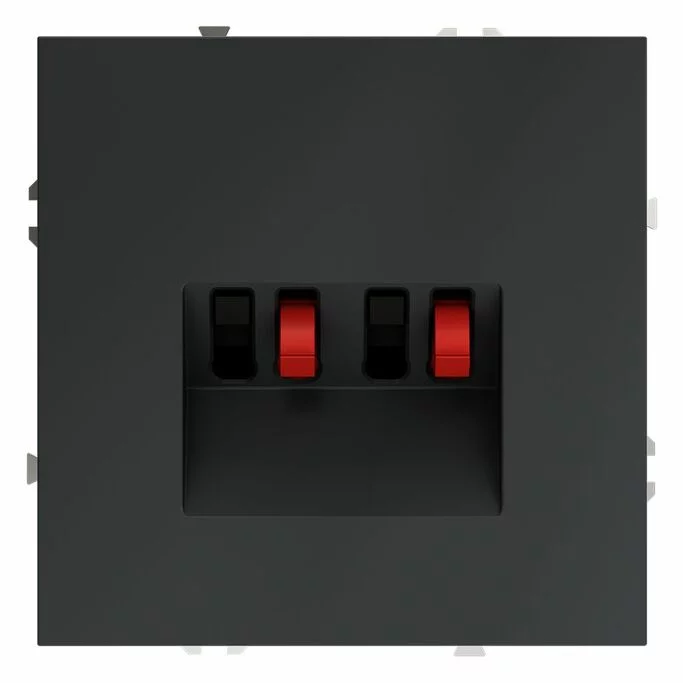 Розетка акустическая встраиваемая VOLTUM S70 4-местная, (графит) VLS060307