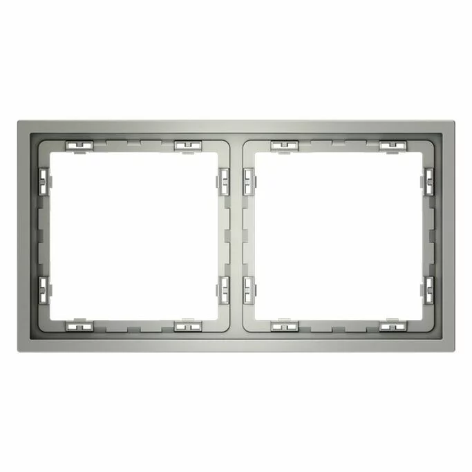 Рамка пластиковая VOLTUM S70 на 2 поста, (сталь) VLS100205