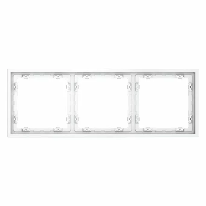 Рамка пластиковая VOLTUM S70 на 3 поста, (белый матовый) VLS100302