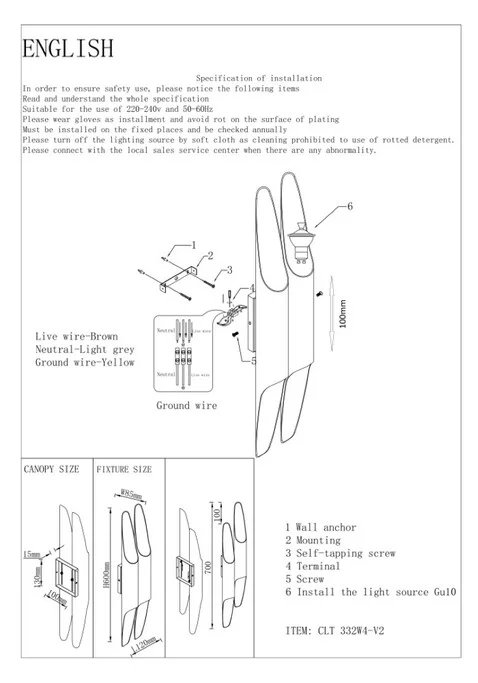 CRYSTAL LUX CLT 332W4-V2 BL-GO