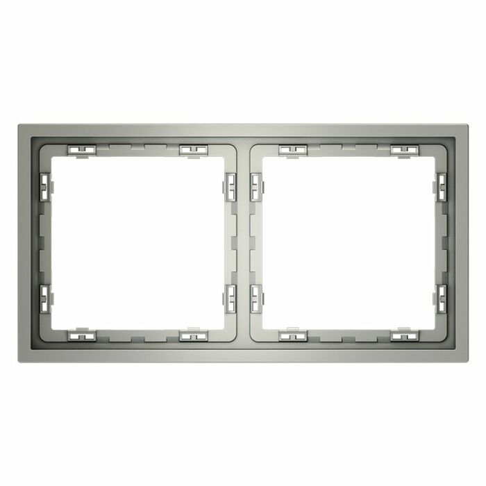 Рамка пластиковая VOLTUM S70 на 2 поста, (сталь) VLS100205