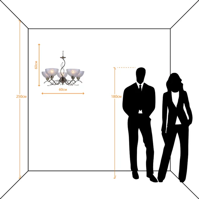 Люстра ARTE LUCIANA A6081LM-5AB