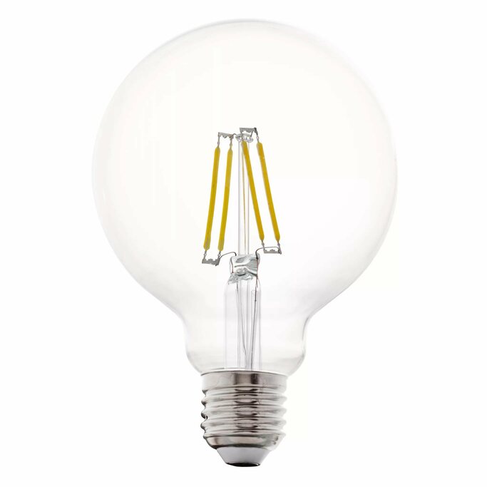 EGLO Лампа светодиодная филаментная G95, 4W (E27), 2700K, 350lm, прозрачный