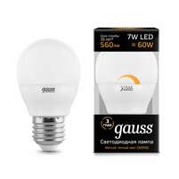 Лампа Gauss LED Globe E27 7W 2700K 105102107-D