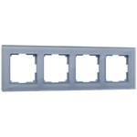 Werkel W0041115  Рамка на 4 поста Favorit (серый,стекло)